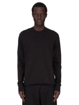DRKSHDW FW25 CONCORDIANS CREWNECK SWEAT IN BLACK COMPACT HEAVY JERSEY. DU02E7279RIGP-09 DRKSHDW FW25 CONCORDIANS CREWNECK SWEAT IN BLACK COMPACT HEAVY JERSEY. DU02E7279RIGP-09
