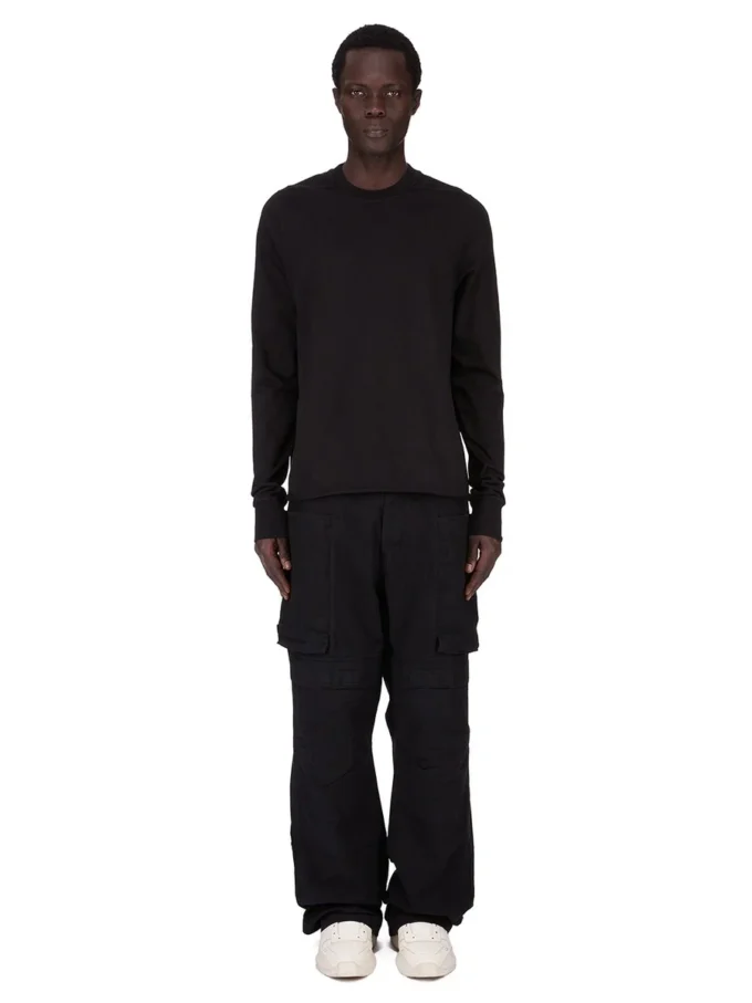 DRKSHDW FW25 CONCORDIANS CREWNECK SWEAT IN BLACK COMPACT HEAVY JERSEY. DU02E7279RIGP-09 DRKSHDW FW25 CONCORDIANS CREWNECK SWEAT IN BLACK COMPACT HEAVY JERSEY. DU02E7279RIGP-09