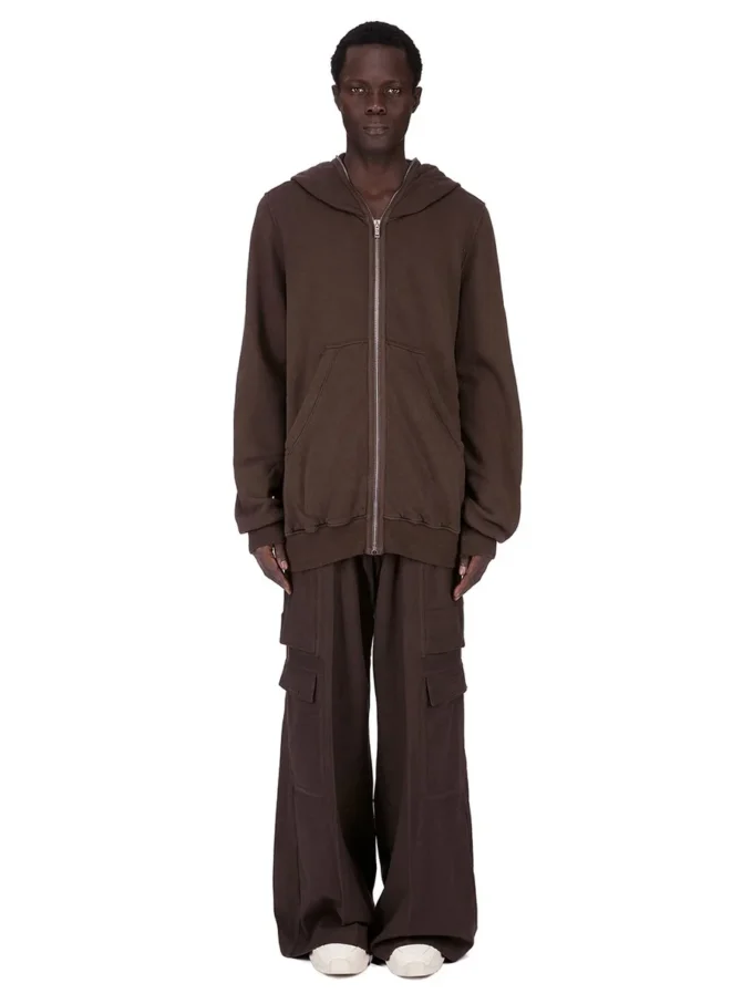 DRKSHDW FW25 CONCORDIANS JUMBO GIMP HOODIE IN DARK DUST SLUB FELPA DU02E7283FSL-78 DRKSHDW FW25 CONCORDIANS JUMBO GIMP HOODIE IN DARK DUST SLUB FELPA DU02E7283FSL-78