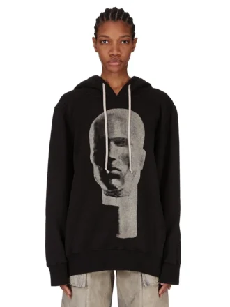 DRKSHDW FW25 CONCORDIANS Oversize-Hoodie in Schwarz/Perlmutt SLUP FELPA DS02E7241FSLP1P-0908 DRKSHDW FW25 CONCORDIANS Oversize-Hoodie in Schwarz/Perlmutt SLUP FELPA DS02E7241FSLP1P-0908