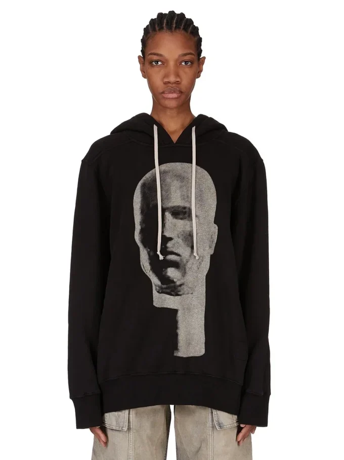 DRKSHDW FW25 CONCORDIANS Oversize-Hoodie in Schwarz/Perlmutt SLUP FELPA DS02E7241FSLP1P-0908 DRKSHDW FW25 CONCORDIANS Oversize-Hoodie in Schwarz/Perlmutt SLUP FELPA DS02E7241FSLP1P-0908