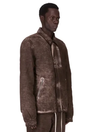 DRKSHDW FW25 CONCORDIANS VERDECKTE REISSVERSCHLUSSJACKE AUS DRKDUST GEBÜRSTETER BAUMWOLLE. DU02E7775BMO-78