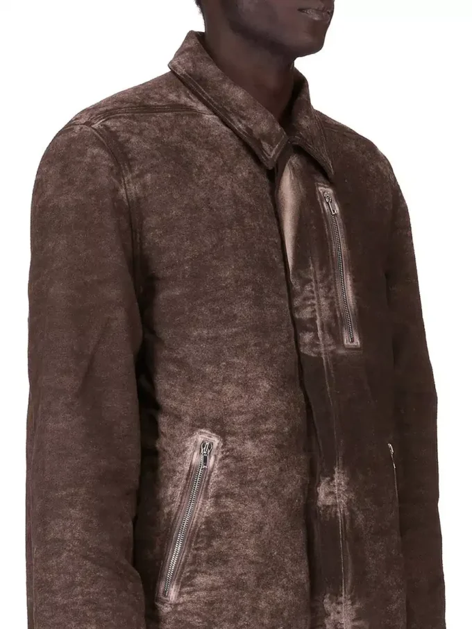 DRKSHDW FW25 CONCORDIANS VERDECKTE REISSVERSCHLUSSJACKE AUS DRKDUST GEBÜRSTETER BAUMWOLLE. DU02E7775BMO-78 DRKSHDW FW25 CONCORDIANS VERDECKTE REISSVERSCHLUSSJACKE AUS DRKDUST GEBÜRSTETER BAUMWOLLE. DU02E7775BMO-78