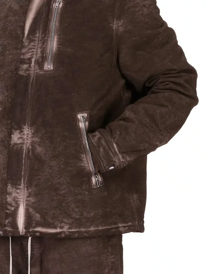 DRKSHDW FW25 CONCORDIANS VERDECKTE REISSVERSCHLUSSJACKE AUS DRKDUST GEBÜRSTETER BAUMWOLLE. DU02E7775BMO-78 DRKSHDW FW25 CONCORDIANS VERDECKTE REISSVERSCHLUSSJACKE AUS DRKDUST GEBÜRSTETER BAUMWOLLE. DU02E7775BMO-78