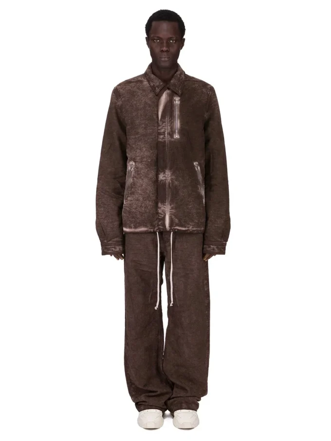 DRKSHDW FW25 CONCORDIANS VERDECKTE REISSVERSCHLUSSJACKE AUS DRKDUST GEBÜRSTETER BAUMWOLLE. DU02E7775BMO-78 DRKSHDW FW25 CONCORDIANS VERDECKTE REISSVERSCHLUSSJACKE AUS DRKDUST GEBÜRSTETER BAUMWOLLE. DU02E7775BMO-78