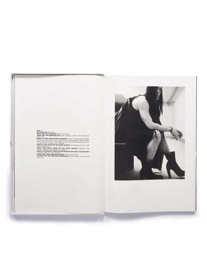 RICK OWENS – BÜCHER BK07S8001-0001 RICK OWENS – BÜCHER BK07S8001-0001