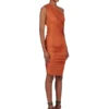 RICK OWENS FW25 CONCORDIANS AMIRA KLEID AUS ORANGEEM SATIN-VISKOSE-JERSEY. LI02E3526JVS-153 RICK OWENS FW25 CONCORDIANS AMIRA KLEID AUS ORANGEEM SATIN-VISKOSE-JERSEY. LI02E3526JVS-153