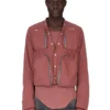 RICK OWENS FW25 CONCORDIANS CARGO JKT IN ROSEWOOD MATTE NYLON. RU02E1762MT-13 RICK OWENS FW25 CONCORDIANS CARGO JKT IN ROSEWOOD MATTE NYLON. RU02E1762MT-13