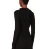 RICK OWENS FW25 CONCORDIANS CROPPED HOODED RIB LS T IN BLACK RAININO RIB JERSEY. RP02E4210RJR-09 RICK OWENS FW25 CONCORDIANS CROPPED HOODED RIB LS T IN BLACK RAININO RIB JERSEY. RP02E4210RJR-09
