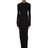 RICK OWENS FW25 CONCORDIANS CROPPED HOODED RIB LS T IN BLACK RAININO RIB JERSEY. RP02E4210RJR-09 RICK OWENS FW25 CONCORDIANS CROPPED HOODED RIB LS T IN BLACK RAININO RIB JERSEY. RP02E4210RJR-09