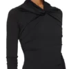 RICK OWENS FW25 CONCORDIANS KAIRO LS TOP IN SCHWARZEM VISKOSE-CREPE-JERSEY LI02E3212CVI-09 RICK OWENS FW25 CONCORDIANS KAIRO LS TOP IN SCHWARZEM VISKOSE-CREPE-JERSEY LI02E3212CVI-09
