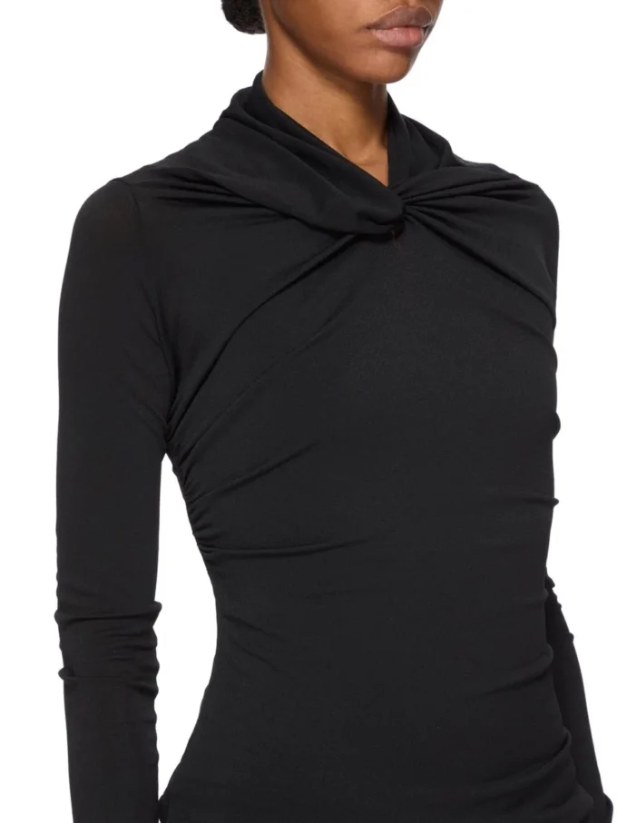 RICK OWENS FW25 CONCORDIANS KAIRO LS TOP IN SCHWARZEM VISKOSE-CREPE-JERSEY LI02E3212CVI-09 RICK OWENS FW25 CONCORDIANS KAIRO LS TOP IN SCHWARZEM VISKOSE-CREPE-JERSEY LI02E3212CVI-09
