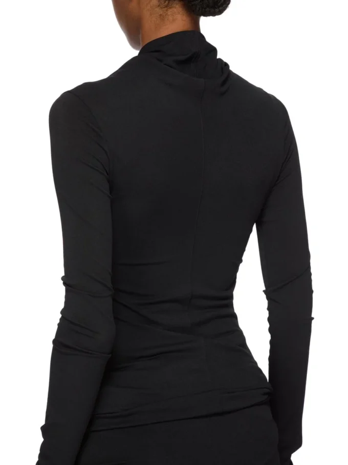 RICK OWENS FW25 CONCORDIANS KAIRO LS TOP IN SCHWARZEM VISKOSE-CREPE-JERSEY LI02E3212CVI-09 RICK OWENS FW25 CONCORDIANS KAIRO LS TOP IN SCHWARZEM VISKOSE-CREPE-JERSEY LI02E3212CVI-09