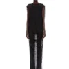 RICK OWENS FW25 CONCORDIANS NOUVEAU KLEID AUS SCHWARZEM, DURCHSCHEINENDEM WOLLJERSEY. RP02E4574JWR-09 RICK OWENS FW25 CONCORDIANS NOUVEAU KLEID AUS SCHWARZEM, DURCHSCHEINENDEM WOLLJERSEY. RP02E4574JWR-09