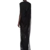 RICK OWENS FW25 CONCORDIANS NOUVEAU KLEID AUS SCHWARZEM, DURCHSCHEINENDEM WOLLJERSEY. RP02E4574JWR-09 RICK OWENS FW25 CONCORDIANS NOUVEAU KLEID AUS SCHWARZEM, DURCHSCHEINENDEM WOLLJERSEY. RP02E4574JWR-09