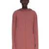 RICK OWENS FW25 CONCORDIANS OVERSIZED HOODIE IN ROSEWOOD LEICHTES RASATO-STRICKGEWEBE. RP02E4613M-13 RICK OWENS FW25 CONCORDIANS OVERSIZED HOODIE IN ROSEWOOD LEICHTES RASATO-STRICKGEWEBE. RP02E4613M-13