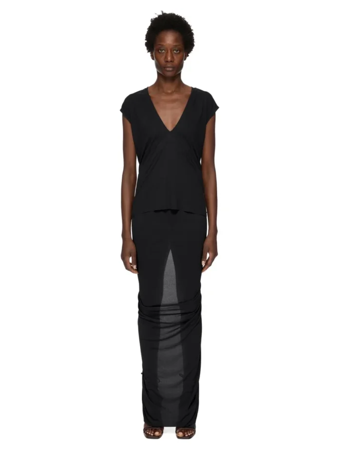 RICK OWENS LILIES FW25 CONCORDIANS EVA ROCK AUS SCHWARZEM VISKOSE-CREPE-JERSEY LI02E3316CVI-09 RICK OWENS LILIES FW25 CONCORDIANS EVA ROCK AUS SCHWARZEM VISKOSE-CREPE-JERSEY LI02E3316CVI-09